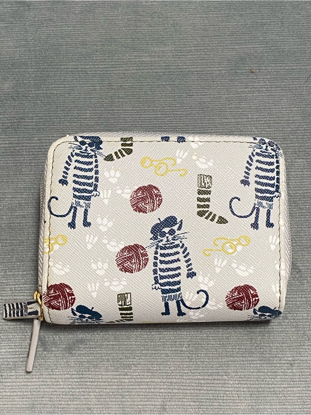 Buxton Wallet “French Cats” Wallet RFID, Vegan Leather Card and Coin Wallet Vint